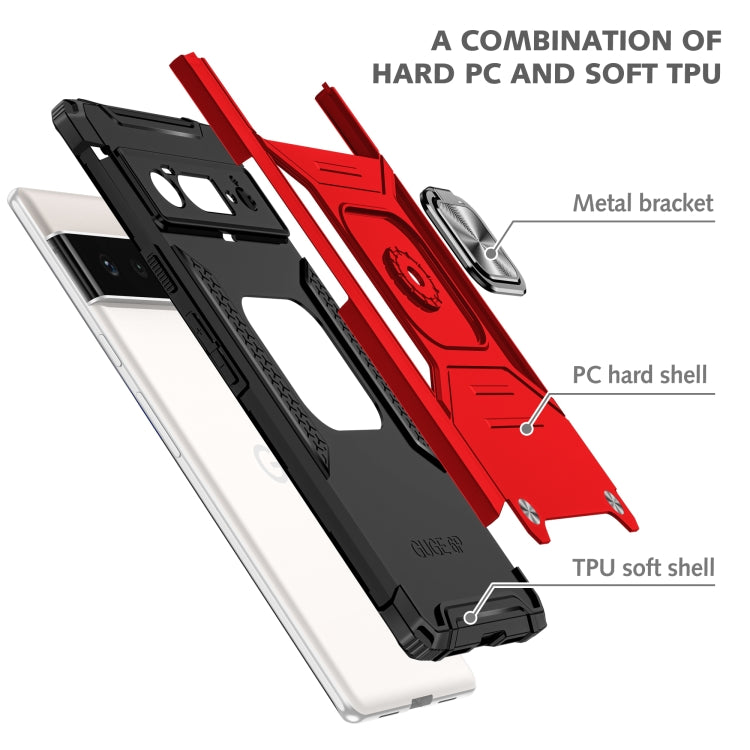 For Google Pixel 6 Pro Magnetic Ring Holder Armor Phone Case