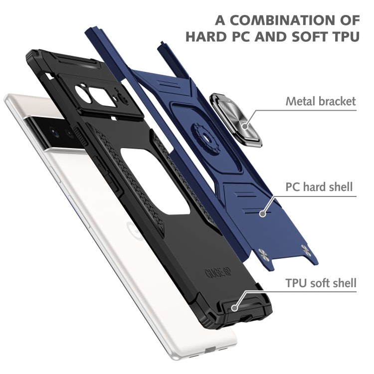For Google Pixel 6 Pro Magnetic Ring Holder Armor Phone Case