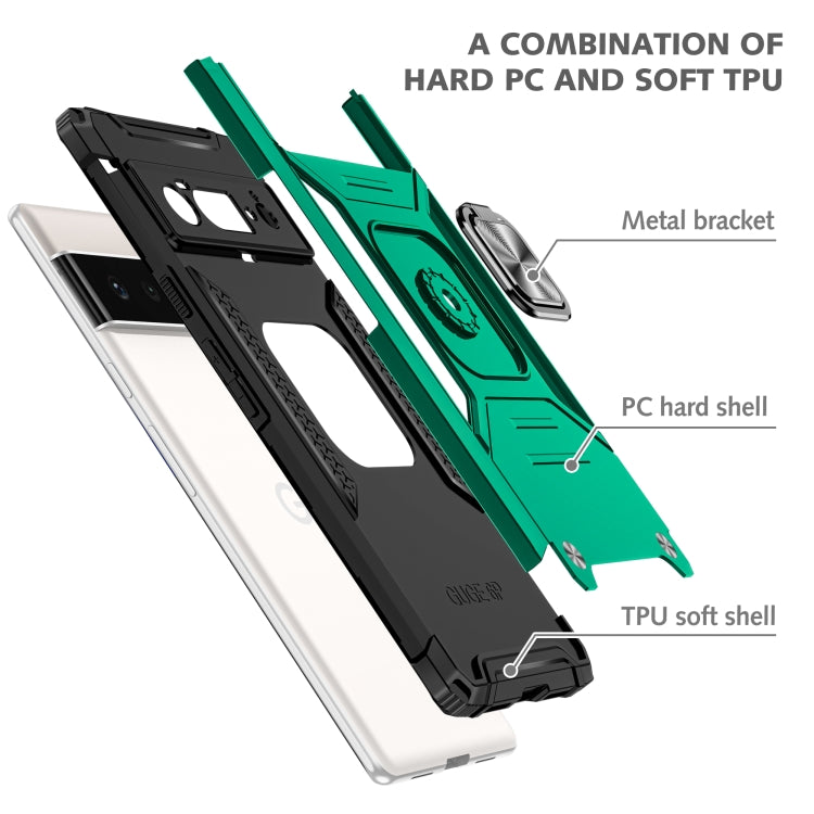 For Google Pixel 6 Pro Magnetic Ring Holder Armor Phone Case