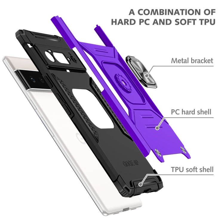 For Google Pixel 6 Pro Magnetic Ring Holder Armor Phone Case