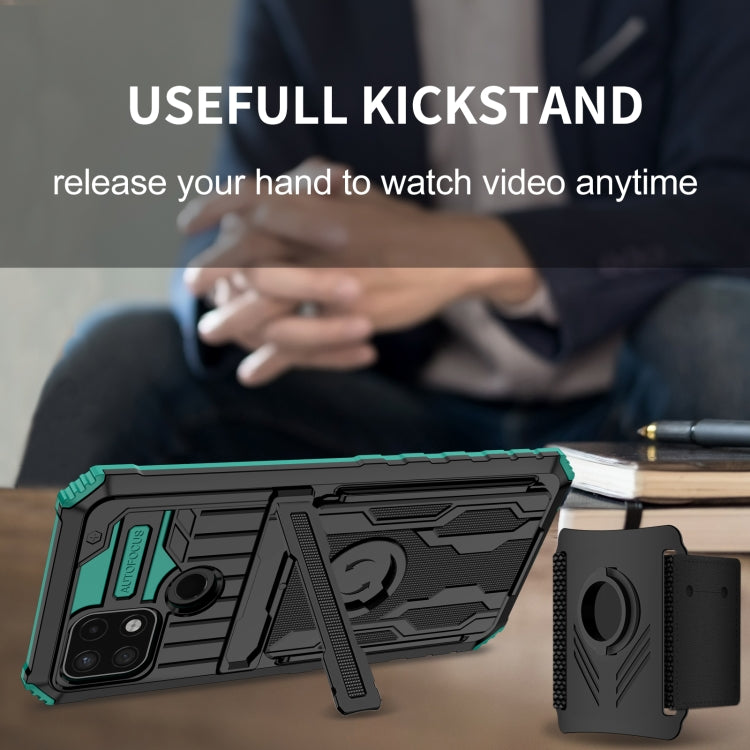 For OPPO A15 Armor Wristband Phone Case