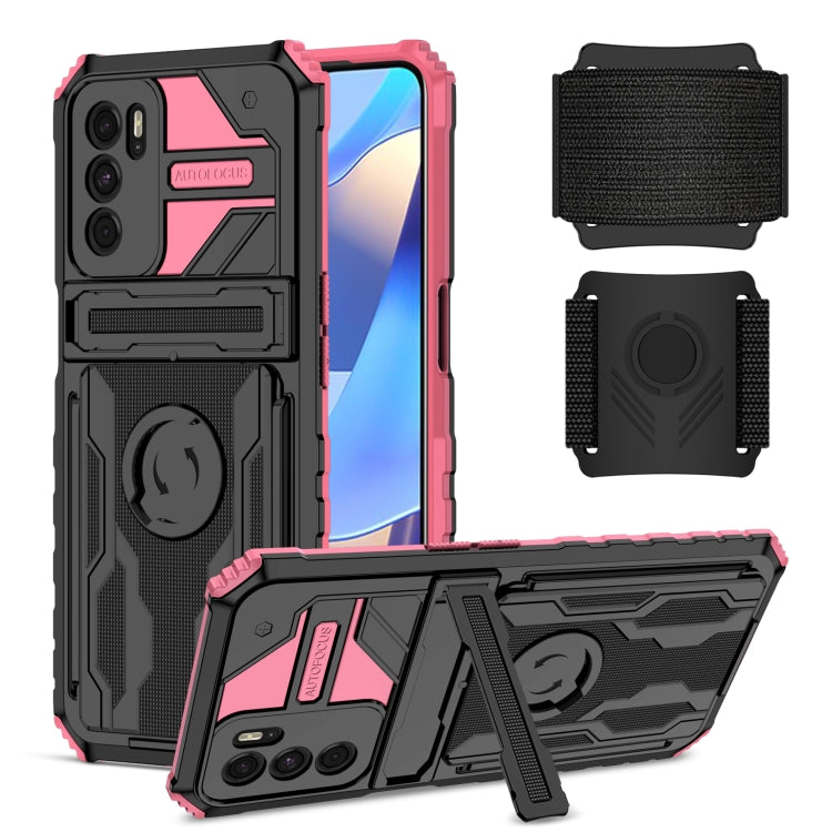 For OPPO A16 Armor Wristband Phone Case