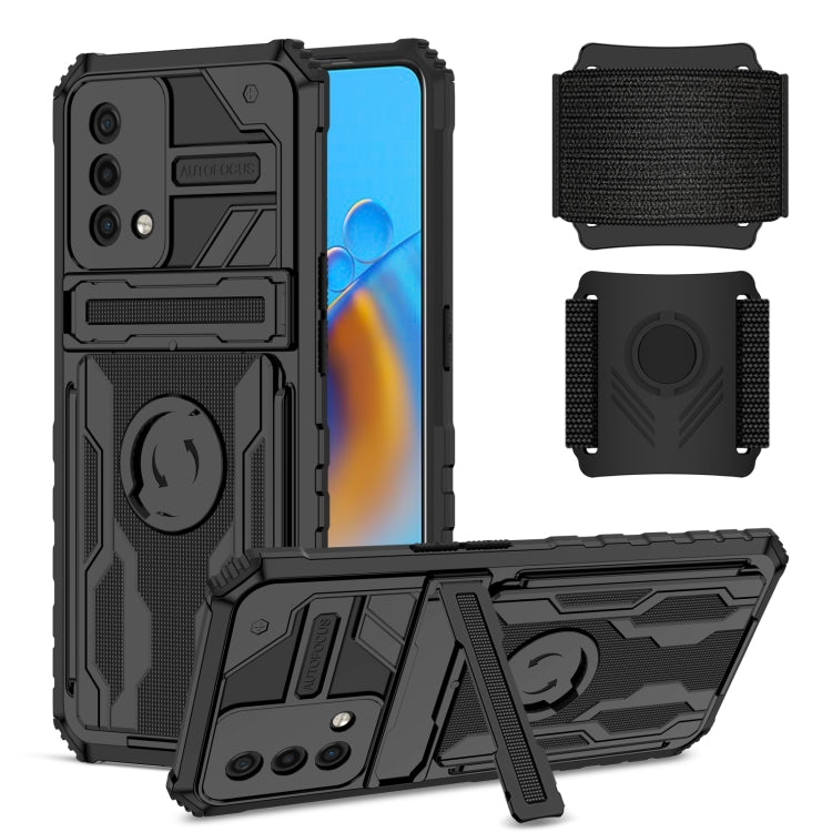 For OPPO A74 Armor Wristband Phone Case