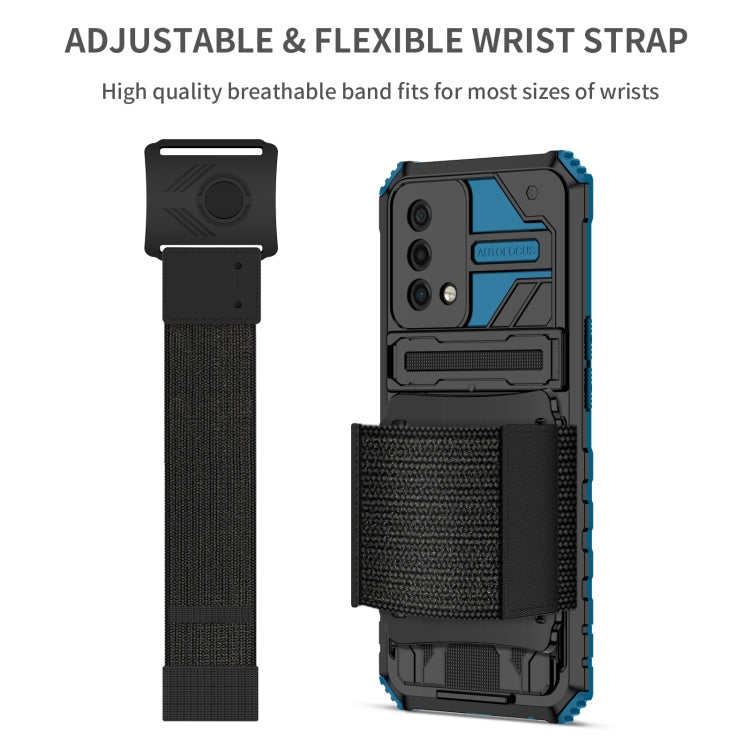 For OPPO A74 Armor Wristband Phone Case