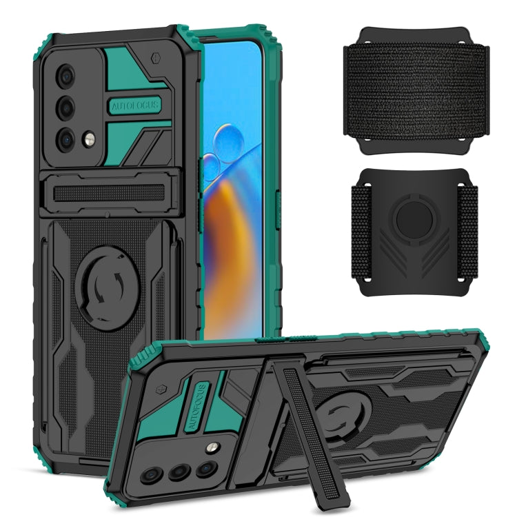 For OPPO A74 Armor Wristband Phone Case