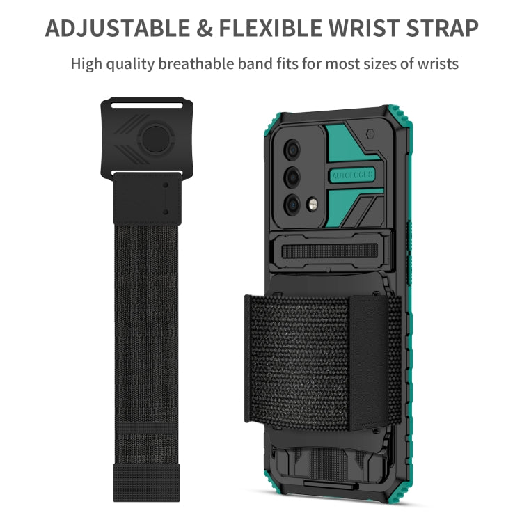 For OPPO A74 Armor Wristband Phone Case
