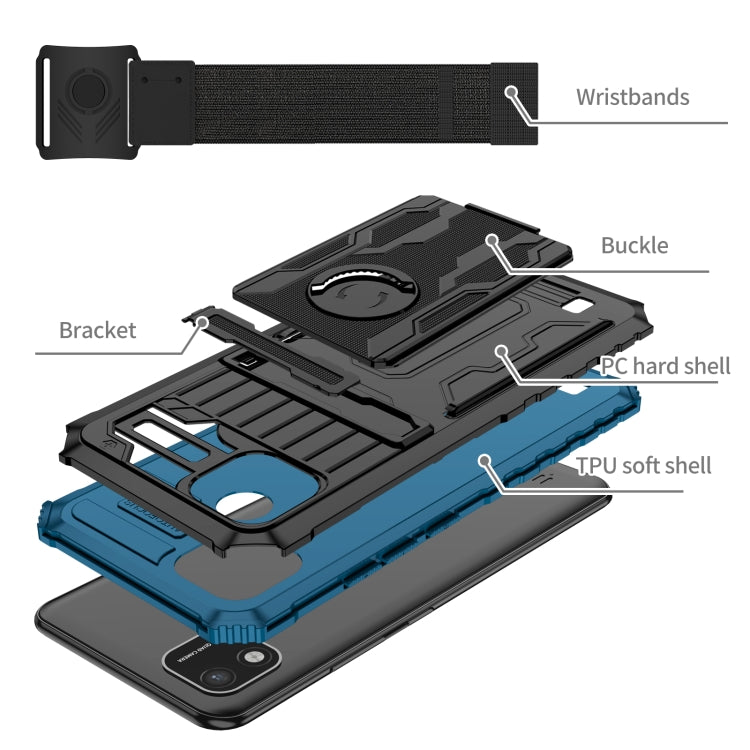 For OPPO Realme C20 Armor Wristband Phone Case