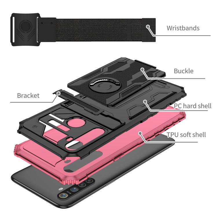 For OPPO Realme 5 / 5i / C3 Armor Wristband Phone Case