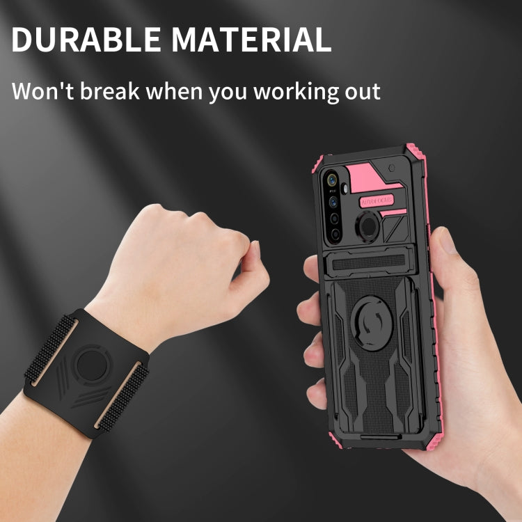 For OPPO Realme 5 / 5i / C3 Armor Wristband Phone Case