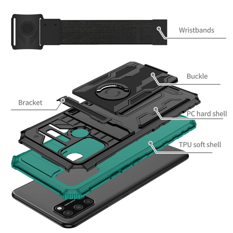 For OPPO Realme C17 Armor Wristband Phone Case