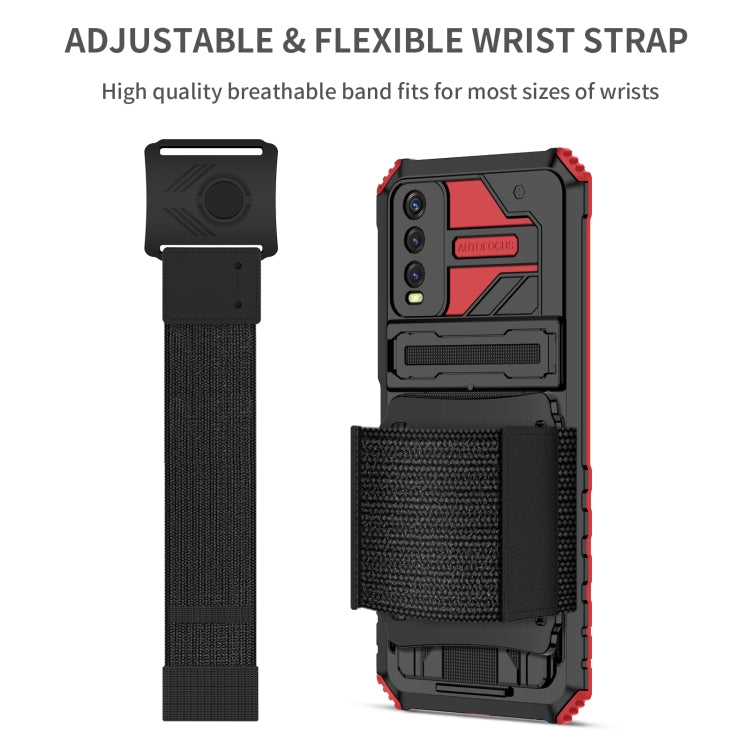 For vivo Y20 Armor Wristband Phone Case