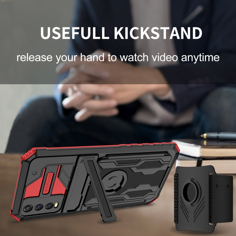 For vivo Y20 Armor Wristband Phone Case