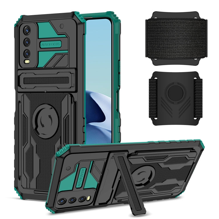 For vivo Y20 Armor Wristband Phone Case