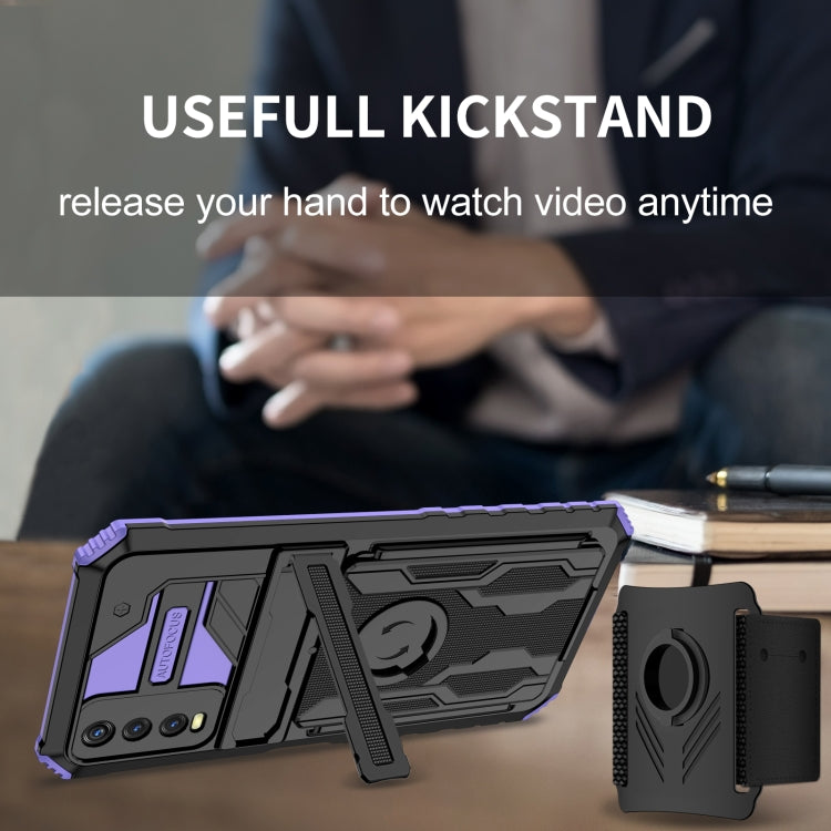 For vivo Y20 Armor Wristband Phone Case