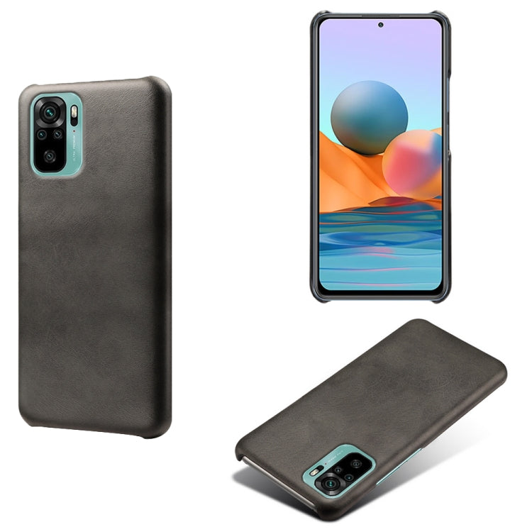 For Xiaomi Redmi Note 10 4G Calf Texture PC + PU Phone Case