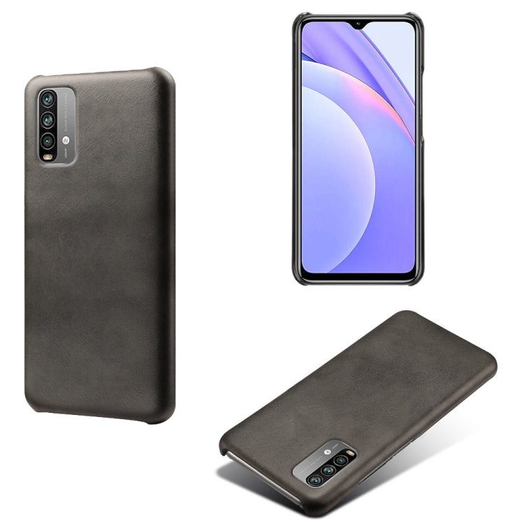 For Xiaomi Redmi Note 9 4G Calf Texture PC + PU Phone Case