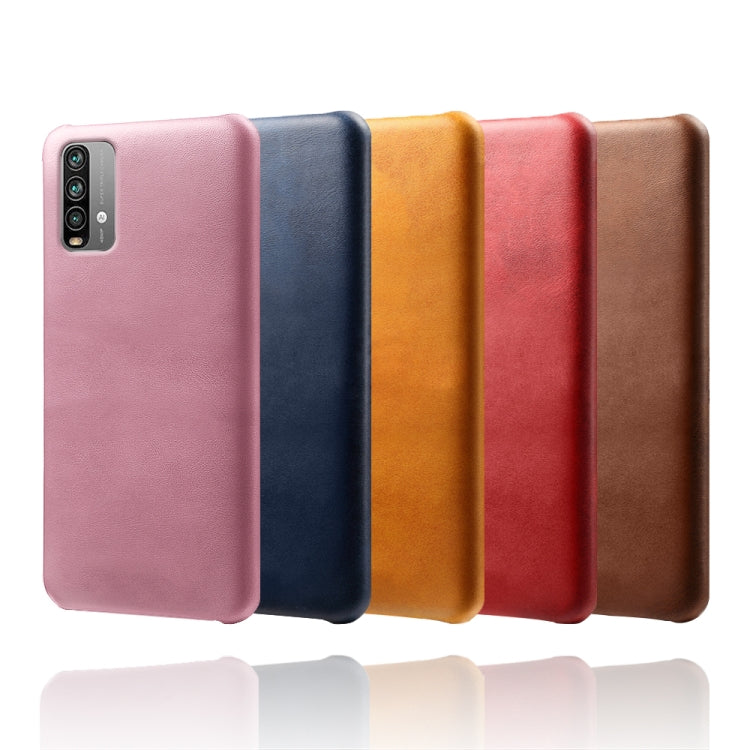 For Xiaomi Redmi Note 9 4G Calf Texture PC + PU Phone Case