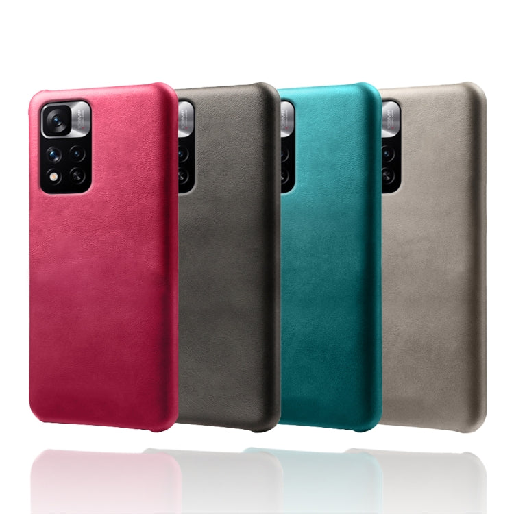 For Xiaomi Redmi Note 11 Pro+ Calf Texture PC + PU Phone Case