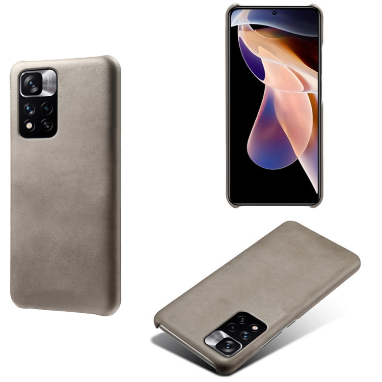 For Xiaomi Redmi Note 11 Pro+ Calf Texture PC + PU Phone Case