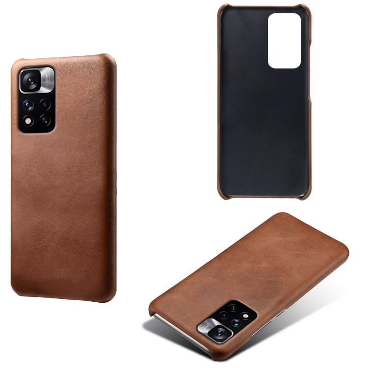 For Xiaomi Redmi Note 11 Pro+ Calf Texture PC + PU Phone Case