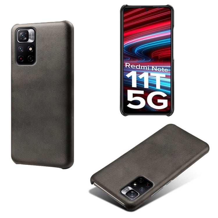 For Xiaomi Redmi Note 11T 5G Calf Texture PC + PU Phone Case