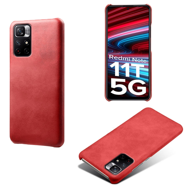 For Xiaomi Redmi Note 11T 5G Calf Texture PC + PU Phone Case