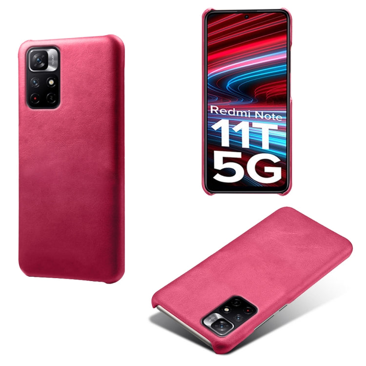 For Xiaomi Redmi Note 11T 5G Calf Texture PC + PU Phone Case