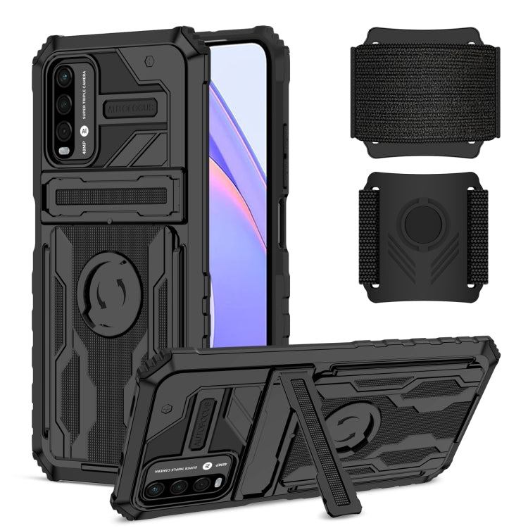 For Xiaomi Poco M3 / Redmi Note 9 4G Armor Wristband Phone Case