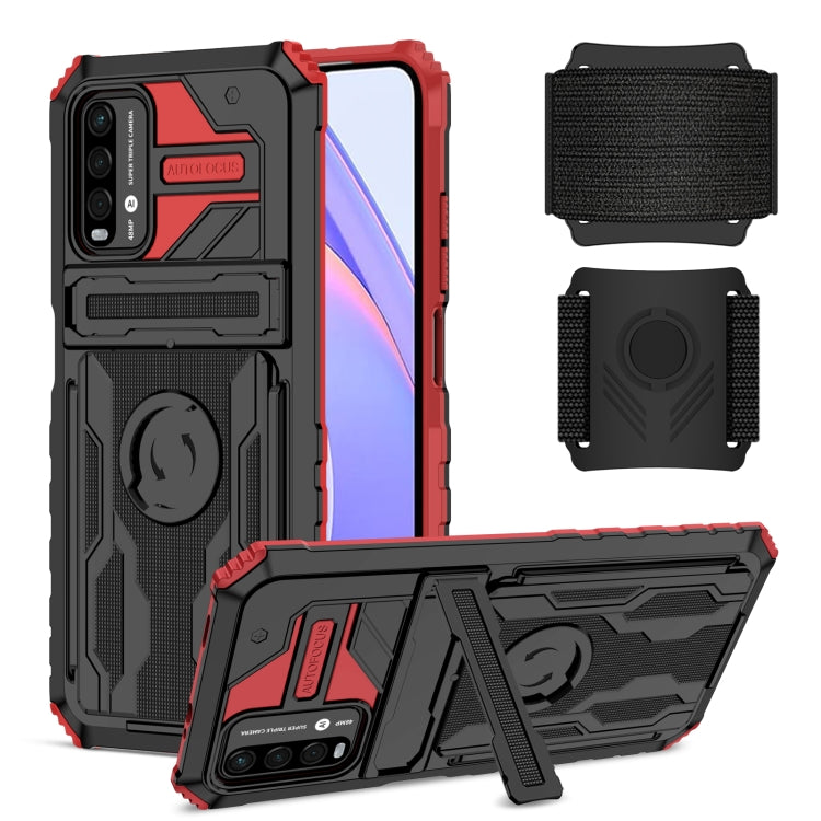 For Xiaomi Poco M3 / Redmi Note 9 4G Armor Wristband Phone Case