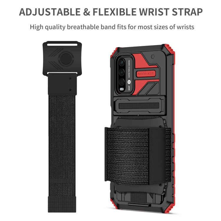 For Xiaomi Poco M3 / Redmi Note 9 4G Armor Wristband Phone Case