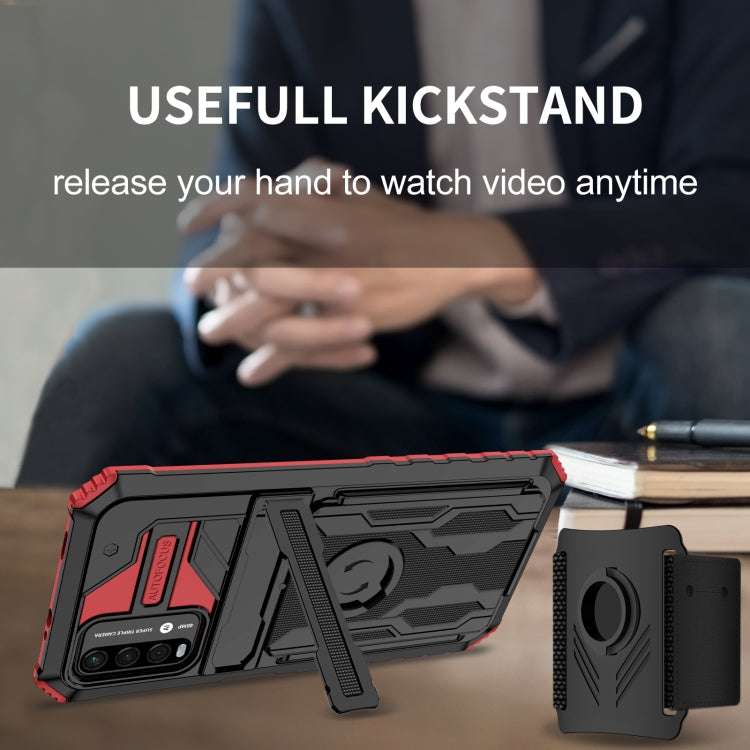 For Xiaomi Poco M3 / Redmi Note 9 4G Armor Wristband Phone Case