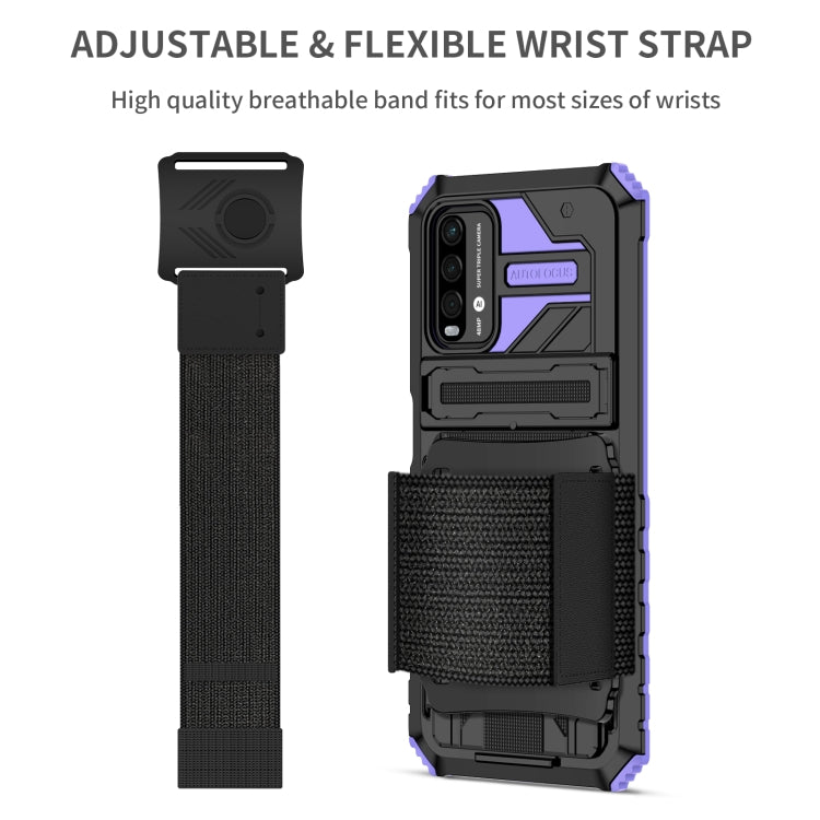 For Xiaomi Poco M3 / Redmi Note 9 4G Armor Wristband Phone Case