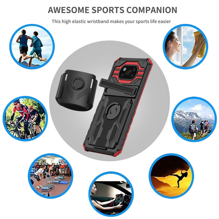 For Xiaomi Poco X3 Armor Wristband Phone Case