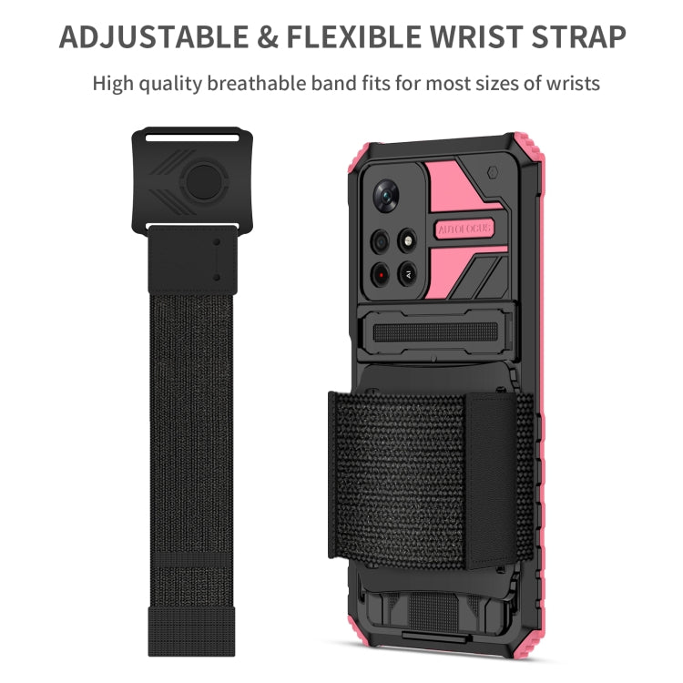 For Xiaomi Redmi Note 11 5G / Poco M4 Pro 5G Armor Wristband Phone Case