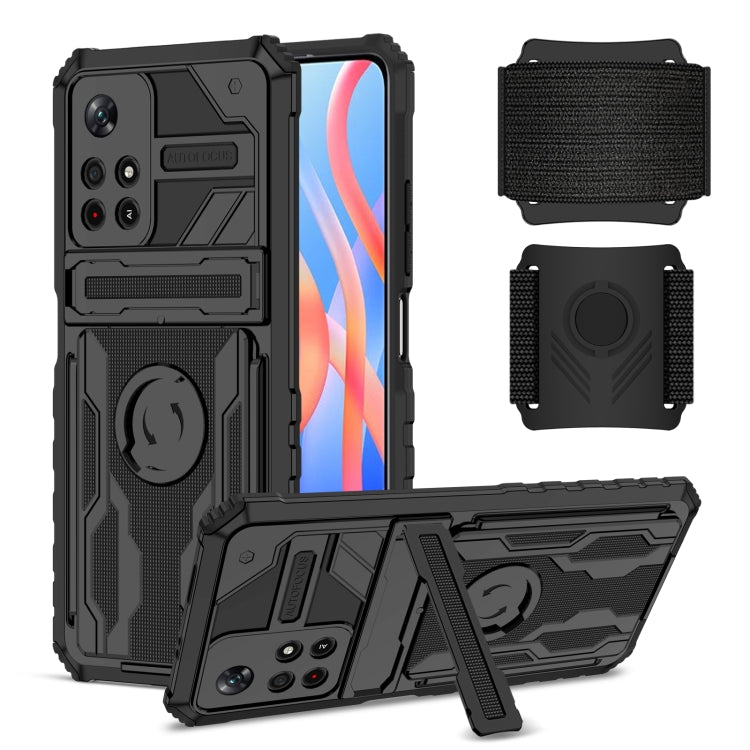 For Xiaomi Redmi Note 11 5G / Poco M4 Pro 5G Armor Wristband Phone Case