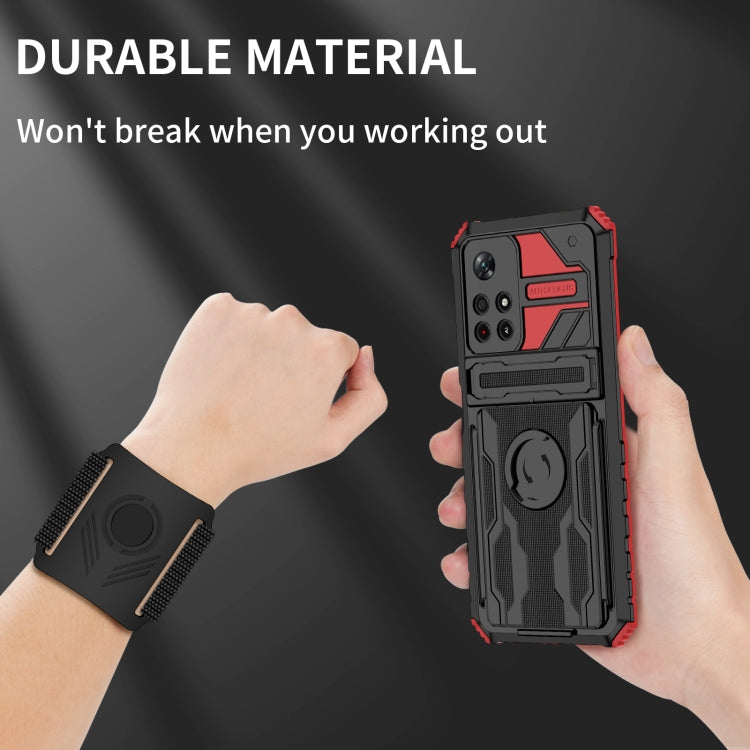 For Xiaomi Redmi Note 11 5G / Poco M4 Pro 5G Armor Wristband Phone Case