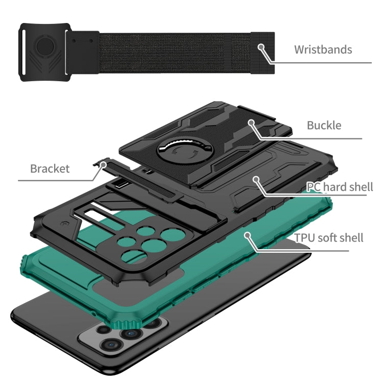 For Samsung Galaxy A52 5G Armor Wristband Phone Case