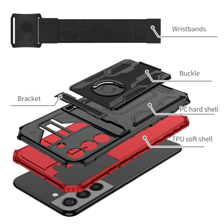 For Samsung Galaxy S22 5G Armor Wristband Phone Case