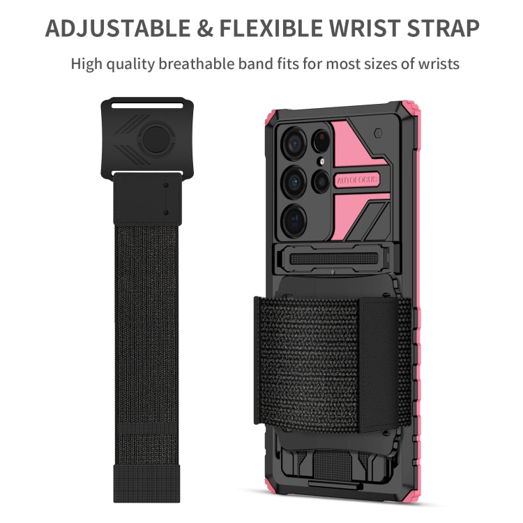 For Samsung Galaxy S22 Ultra 5G Armor Wristband Phone Case