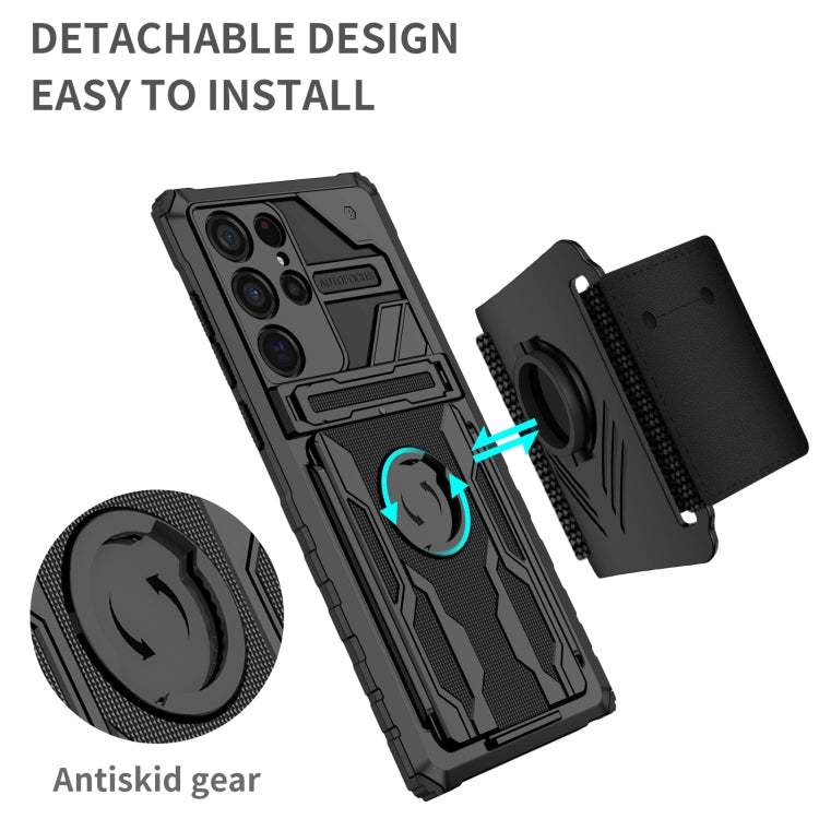For Samsung Galaxy S22 Ultra 5G Armor Wristband Phone Case