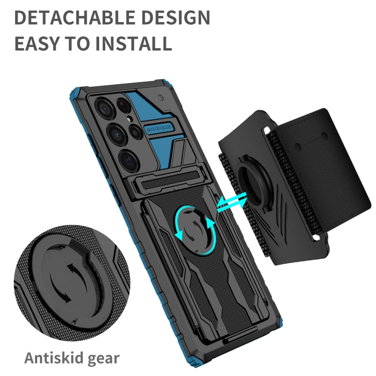 For Samsung Galaxy S22 Ultra 5G Armor Wristband Phone Case