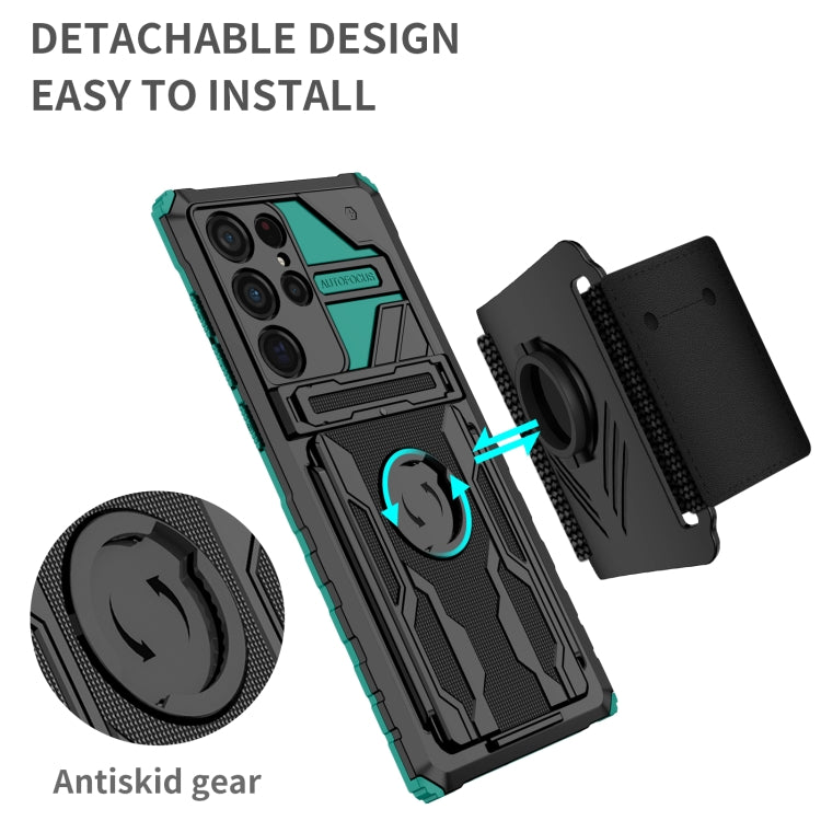 For Samsung Galaxy S22 Ultra 5G Armor Wristband Phone Case