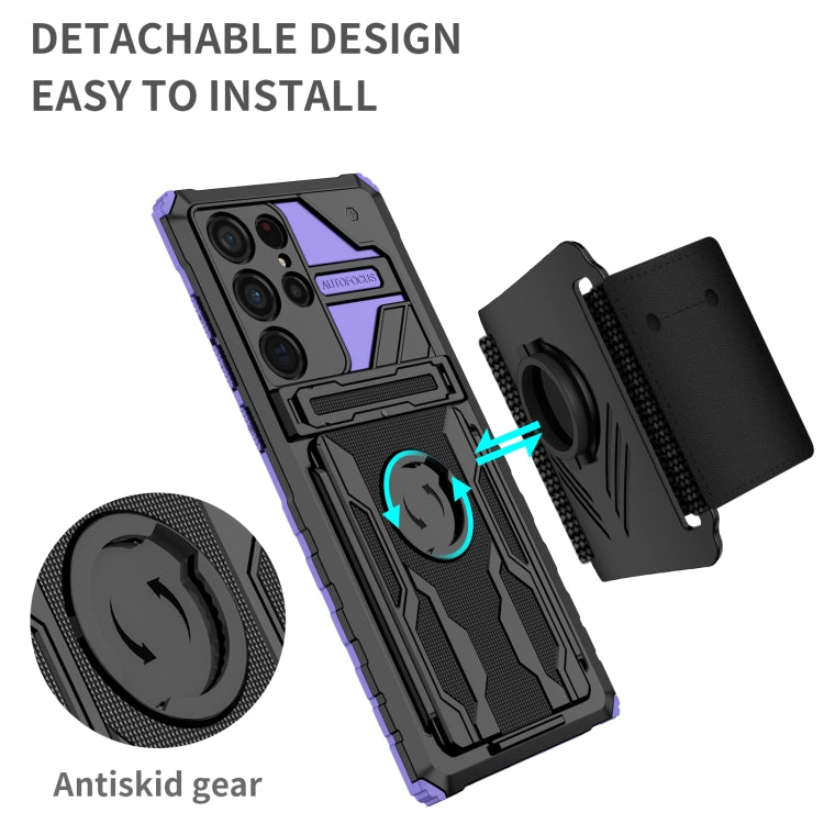 For Samsung Galaxy S22 Ultra 5G Armor Wristband Phone Case