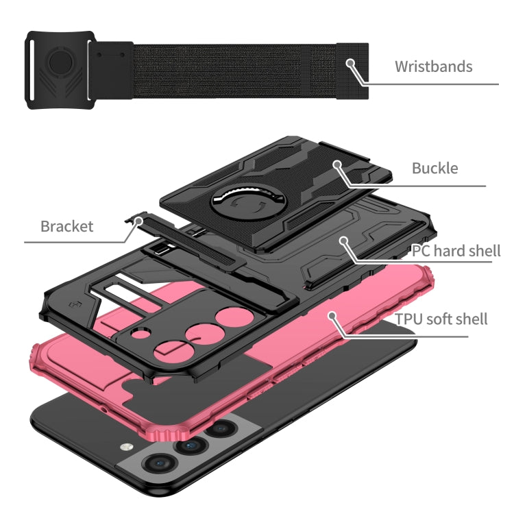 For Samsung Galaxy S22+ 5G Armor Wristband Phone Case