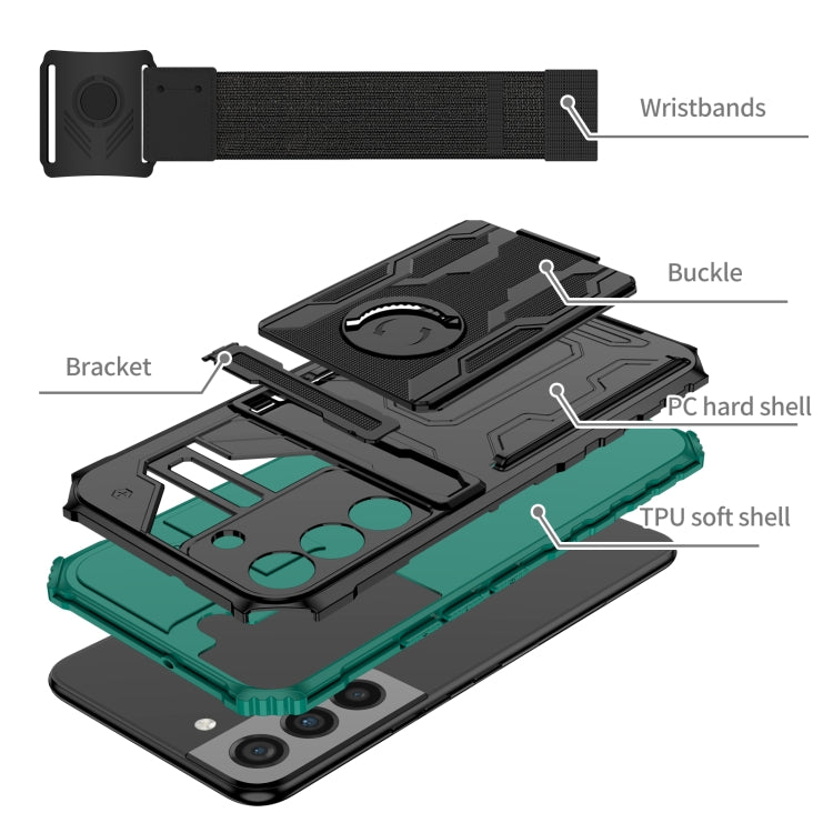 For Samsung Galaxy S22+ 5G Armor Wristband Phone Case