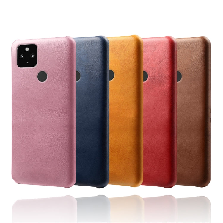 For Google Pixel 4a 5G Calf Texture PC + PU Phone Case