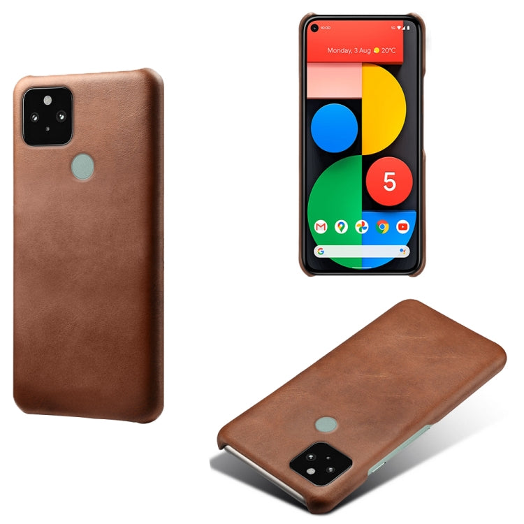For Google Pixel 5 Calf Texture PC + PU Phone Case
