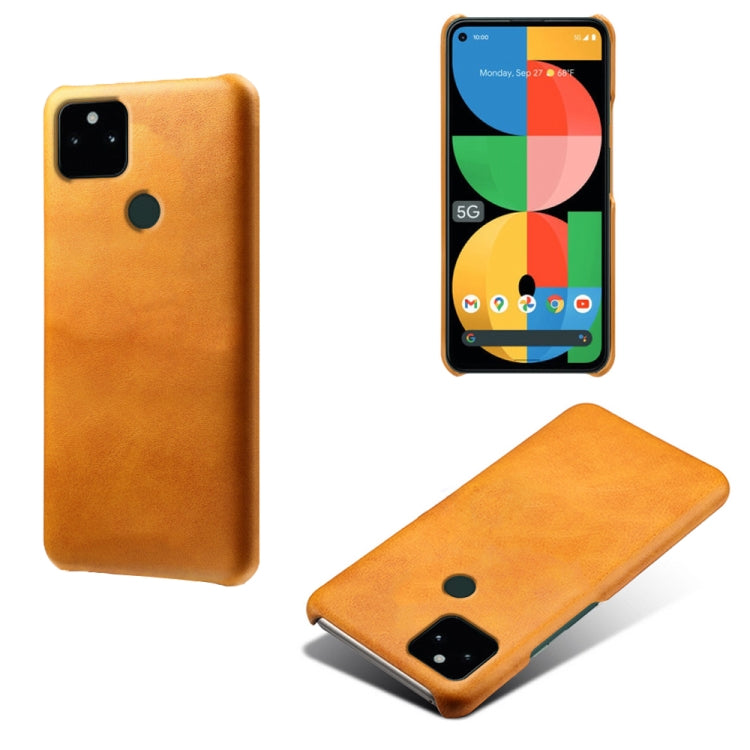 For Google Pixel 5a 5G Calf Texture PC + PU Phone Case