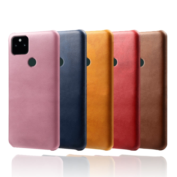 For Google Pixel 5a 5G Calf Texture PC + PU Phone Case