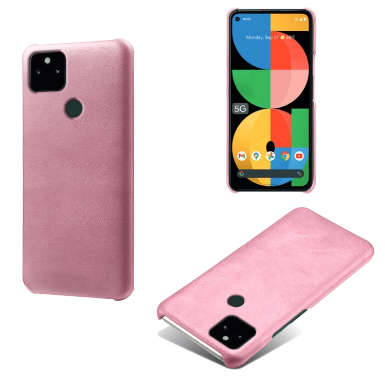 For Google Pixel 5a 5G Calf Texture PC + PU Phone Case